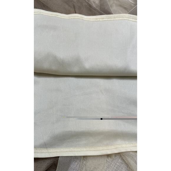 Anthropologie Dress Ryu Womens L Brown Cream Lace Mesh Tulle Balletcore Fairy - Picture 10 of 11